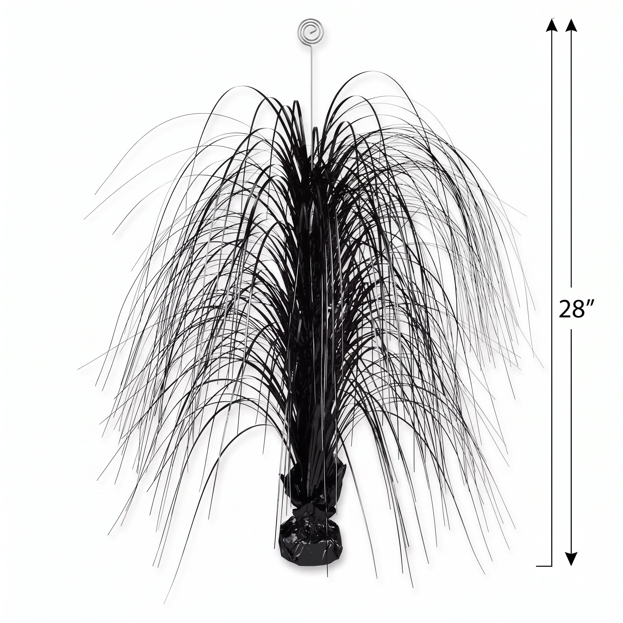Black Metallic Spray Centerpiece - 28 In.