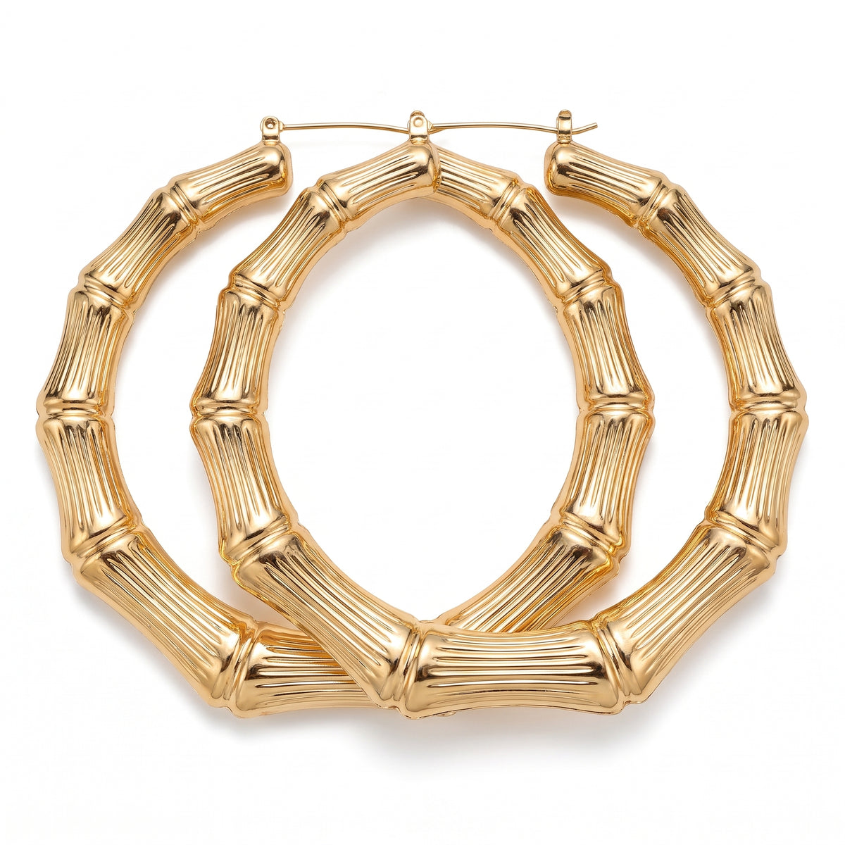 90s Hip Hop Bamboo Earrings - Gold Halloween Costume Accessory