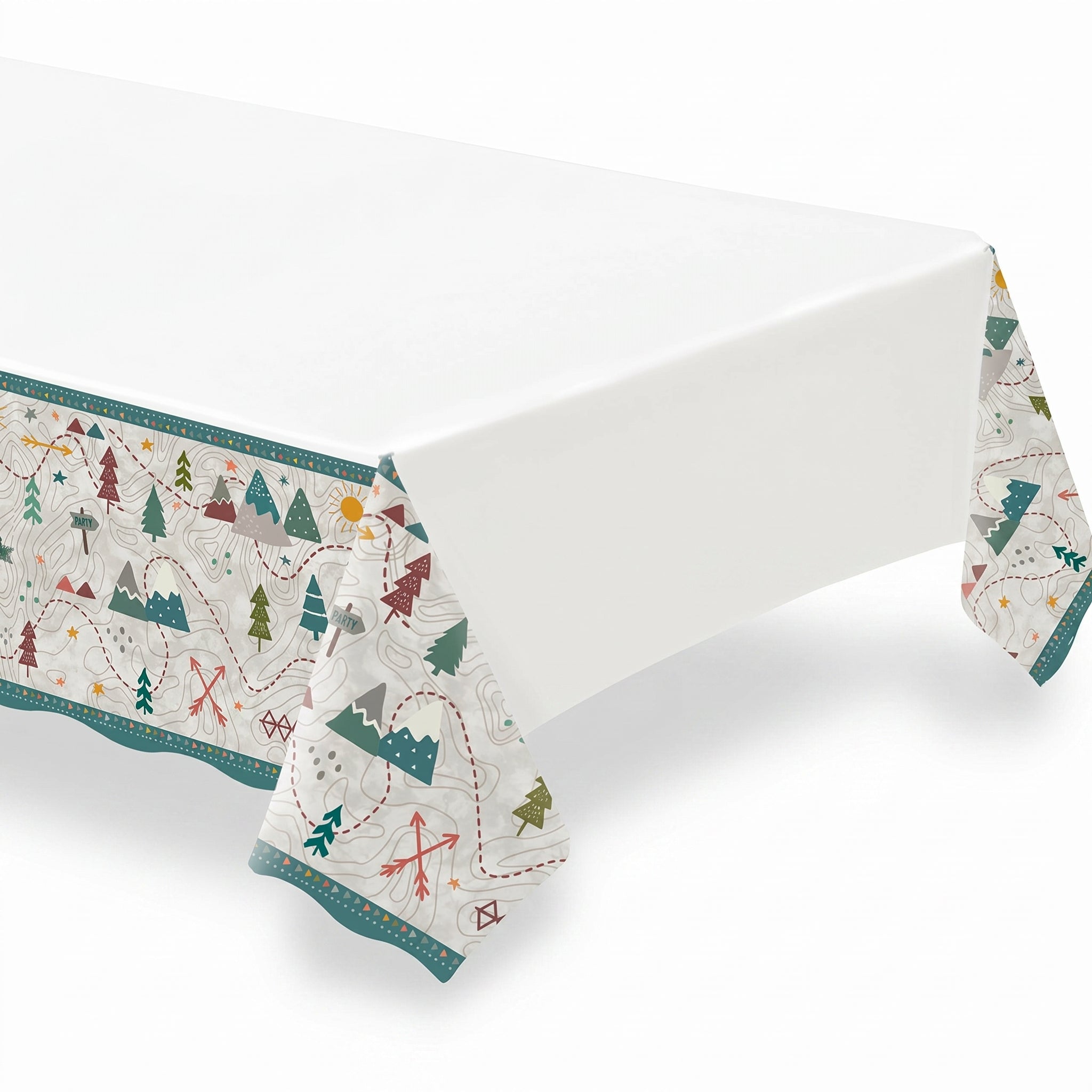 Wilderness Adventure Plastic Table Cover - 54x96 inches
