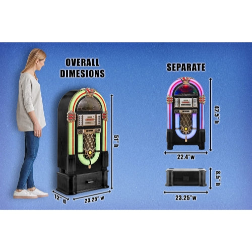 Roxby Full Size Jukebox - Black