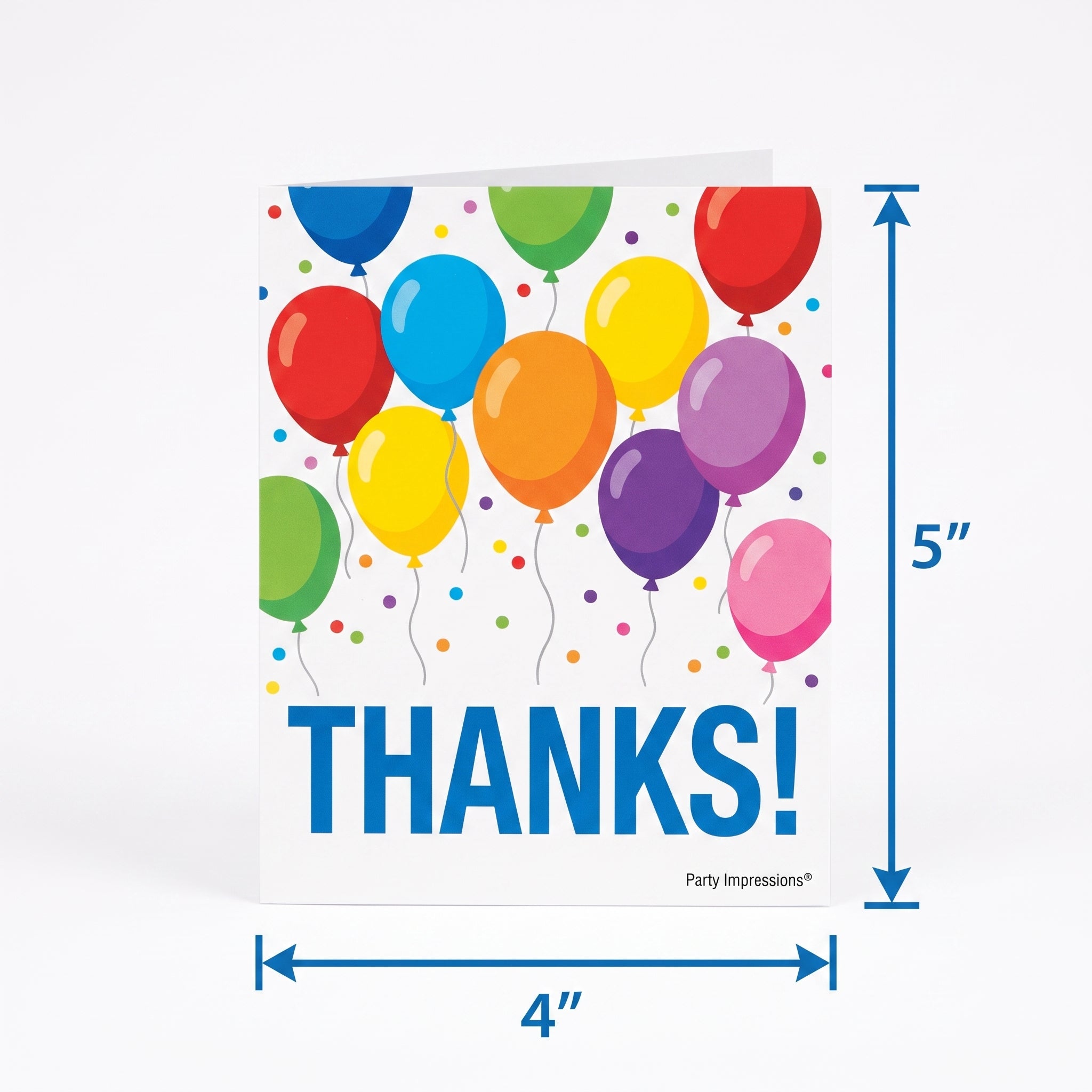 Colorful Balloon Thank You Card
