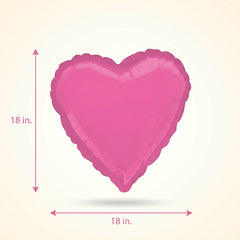 Bright Bubblegum Pink Heart Foil Balloon