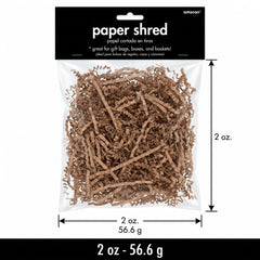Brown Crinkle Paper Shreds for Gift Wrapping, 2 oz
