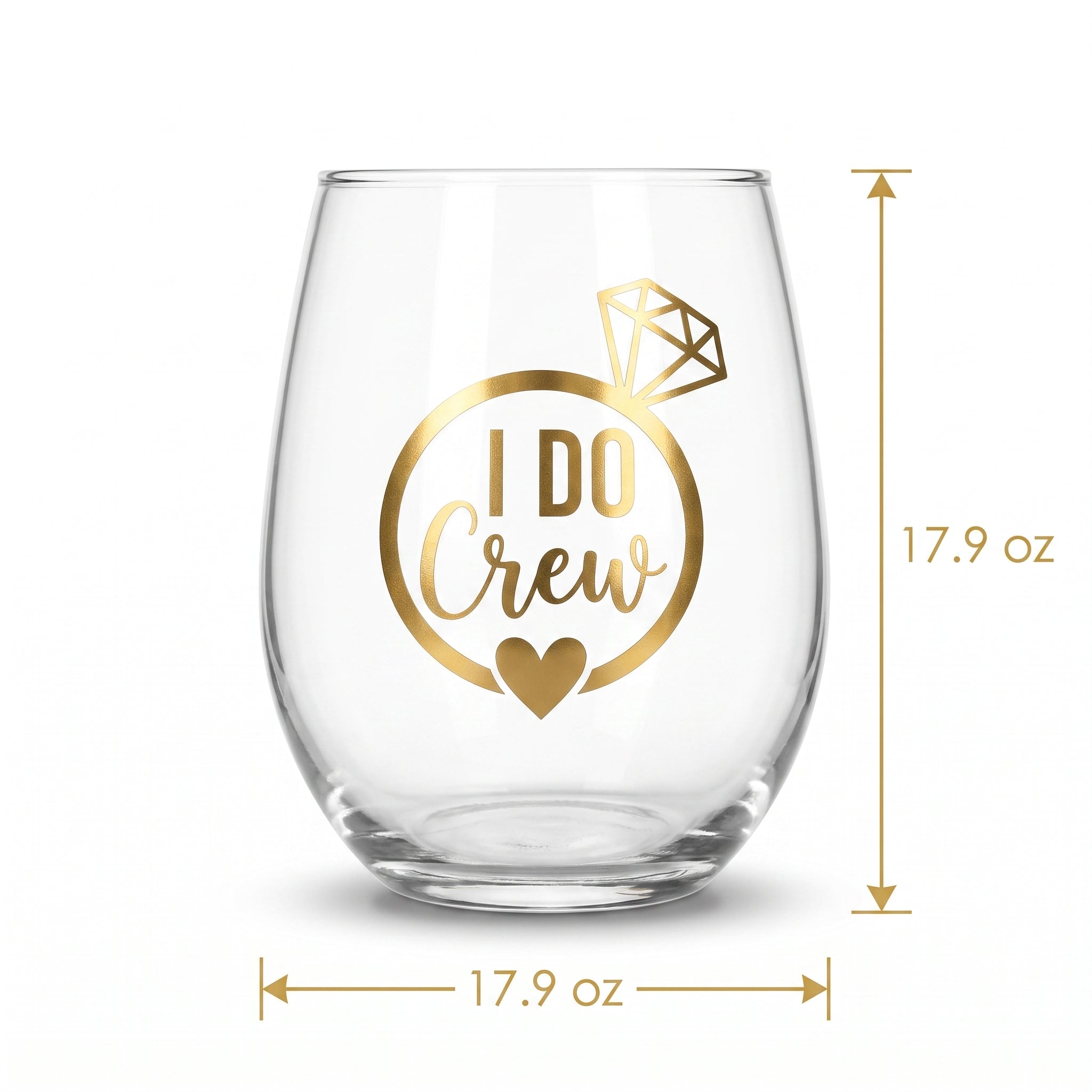 "I Do Crew" Stemless Wine Glass - 17.9 oz