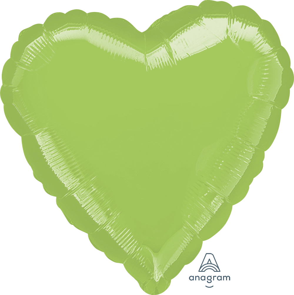 Kiwi Heart Foil Balloon - 18-Inch