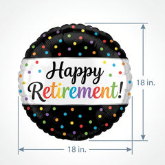 Vibrant "Happy Retirement" Foil Balloon - 18 Inches