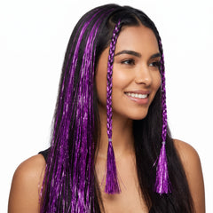 Purple Tinsel Hair Extensions