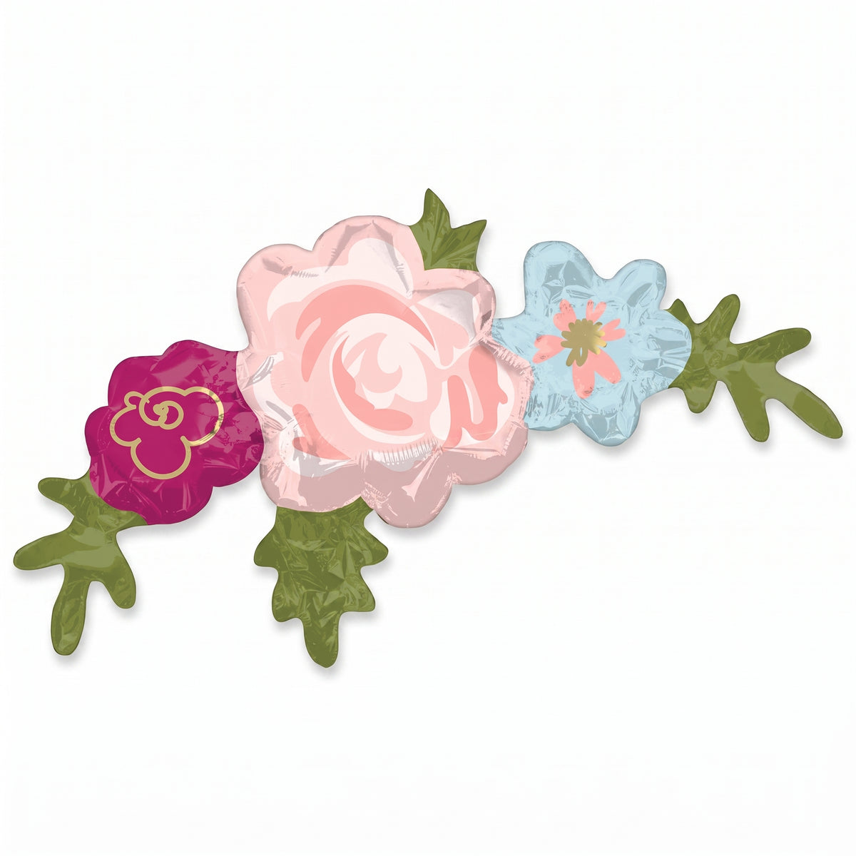 Elegant Pink Flower Foil Balloon Arrangement