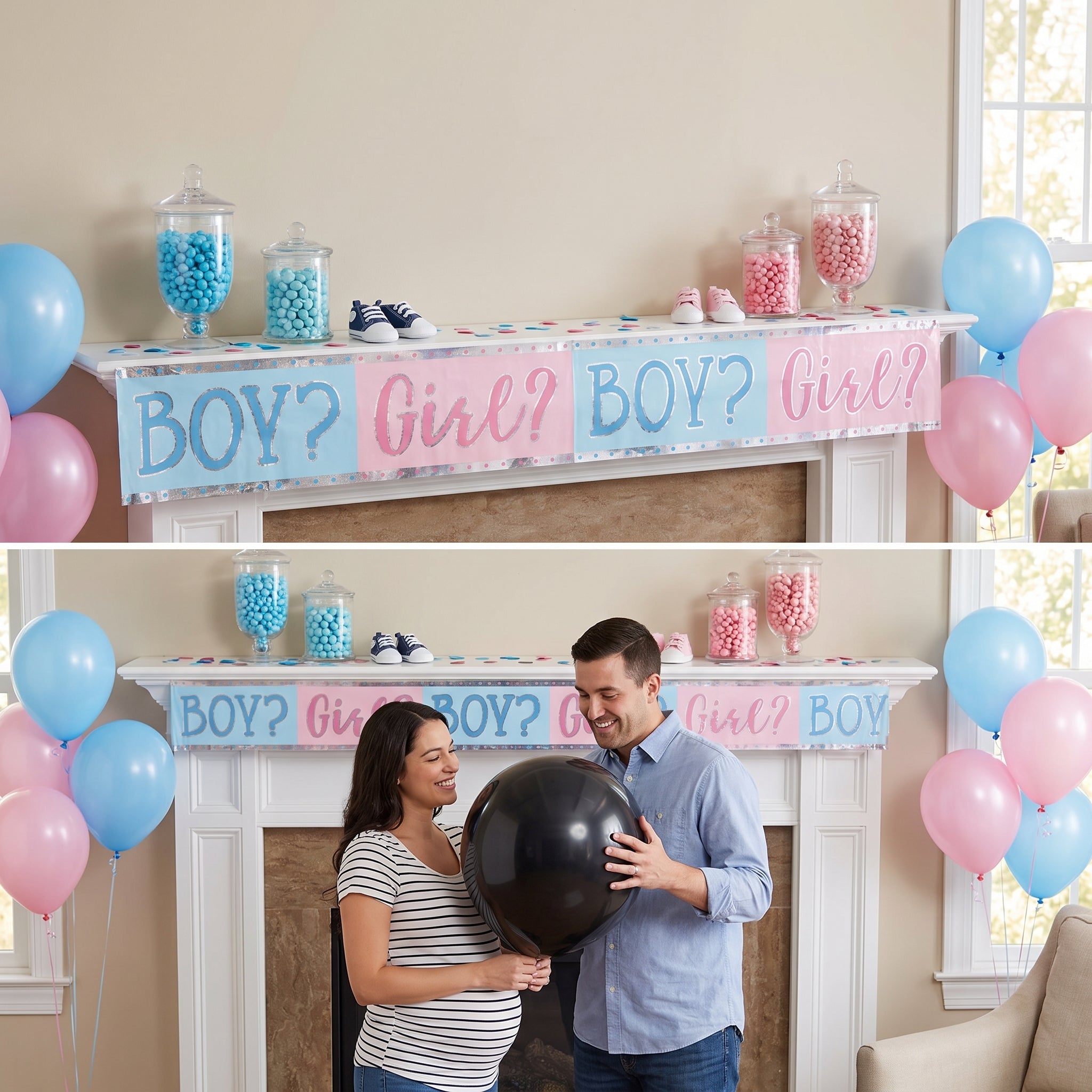 Pink or Blue? Gender Reveal Banner