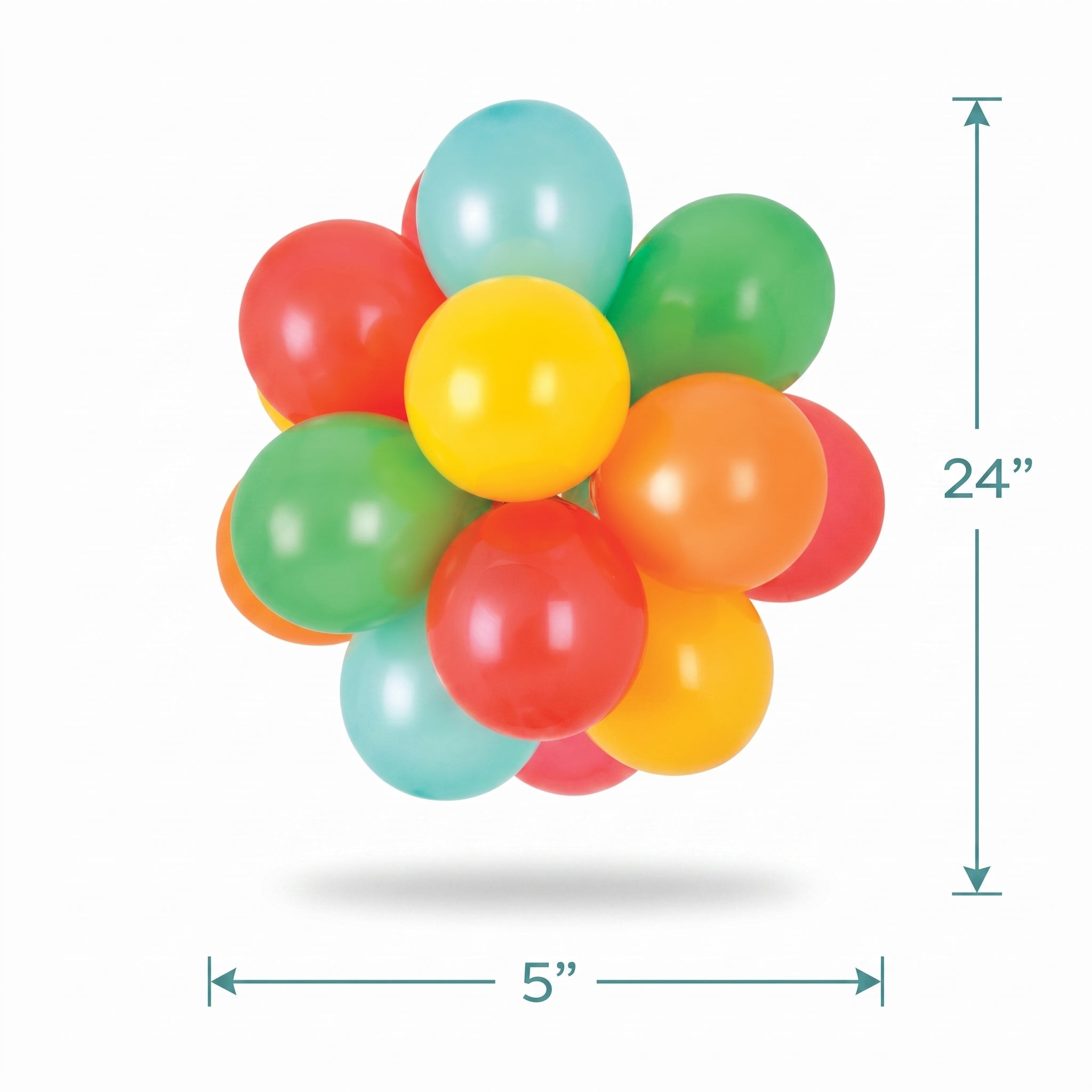 Vibrant Rainbow Sphere Latex Balloon Chandelier