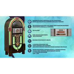 Roxby Full Size Jukebox - Black