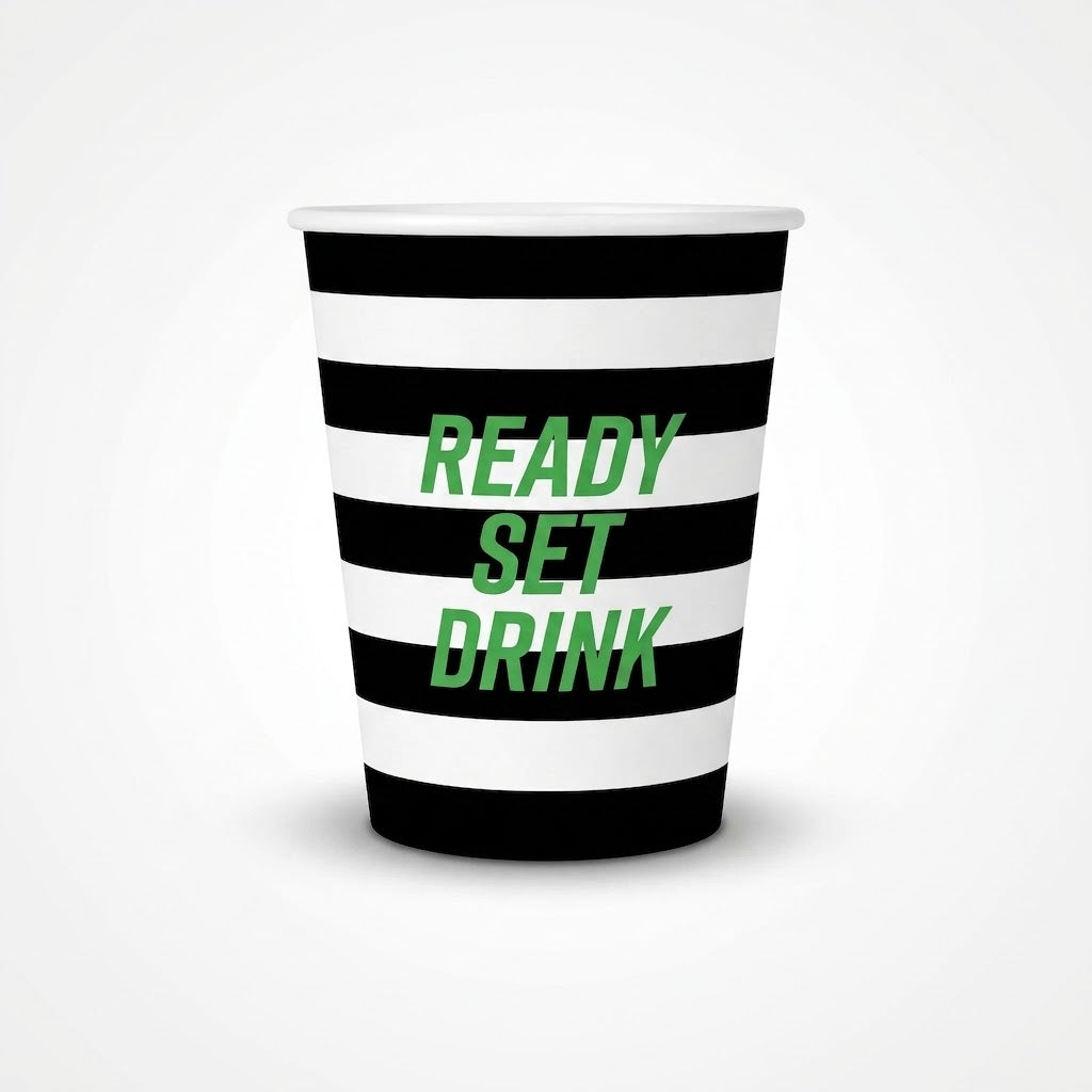 Ready Set Drink 12 oz Football Paper Cups