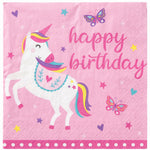 Enchanted Unicorn Birthday Lunch Napkins - 6.5 In. X 6.5 In.