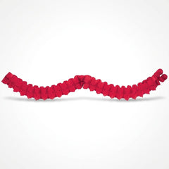 Vibrant Red Tissue Paper Garland - 12 ft