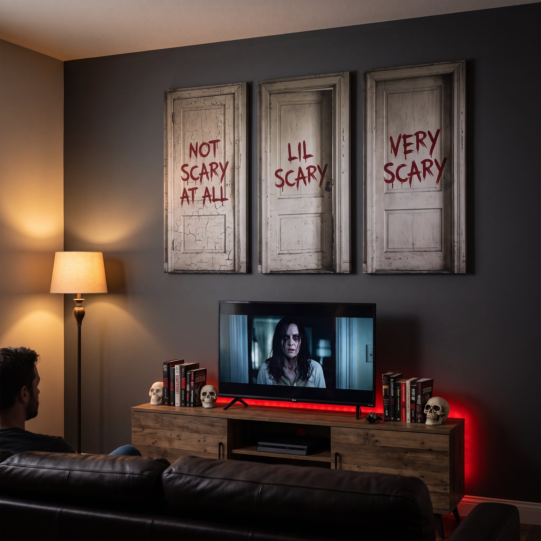 IT Chapter 2 "Scary" Door Scene Setter - 3 Panel Halloween Decoration