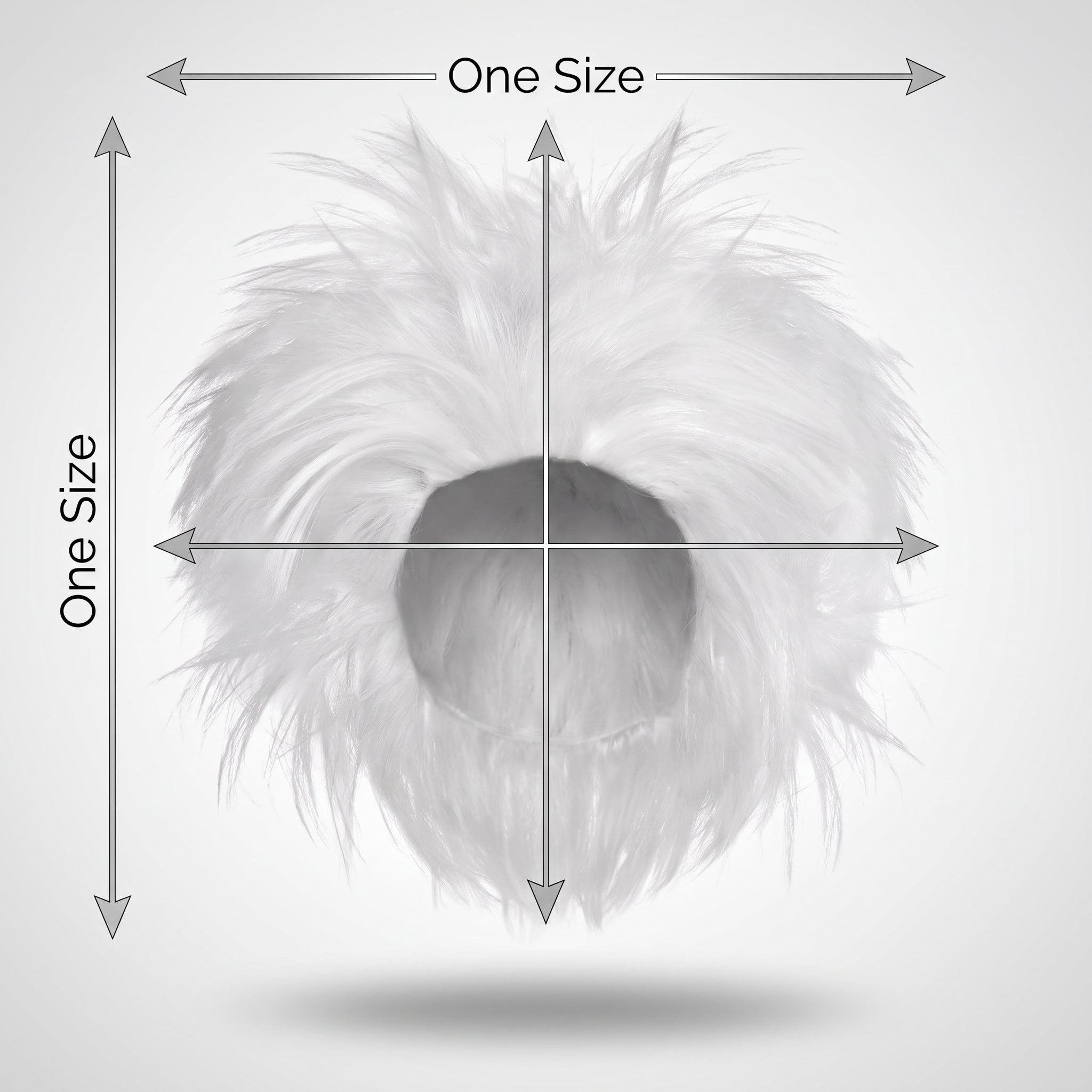 White Crazy Team Spirit Wig - One Size