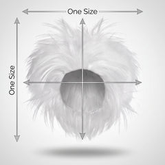 White Crazy Team Spirit Wig - One Size