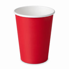 Vibrant Red 9oz Paper Cups - Value Pack