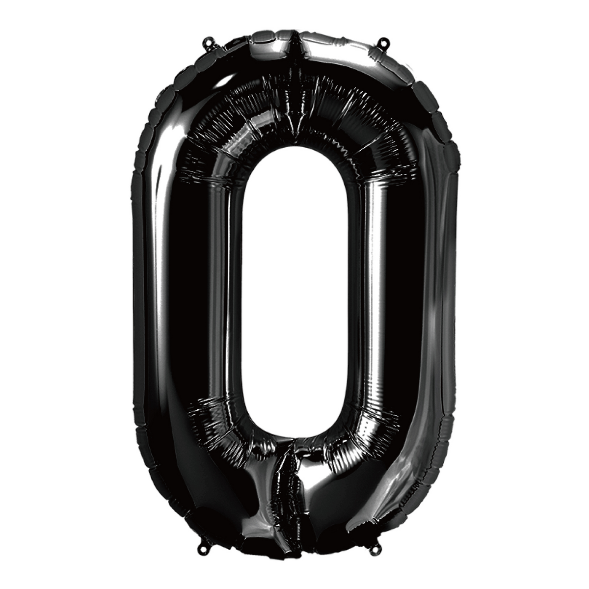 34" Black Number 0 Balloon