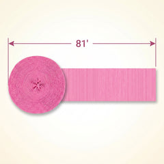 Bright Pink Crepe Streamer - 81ft