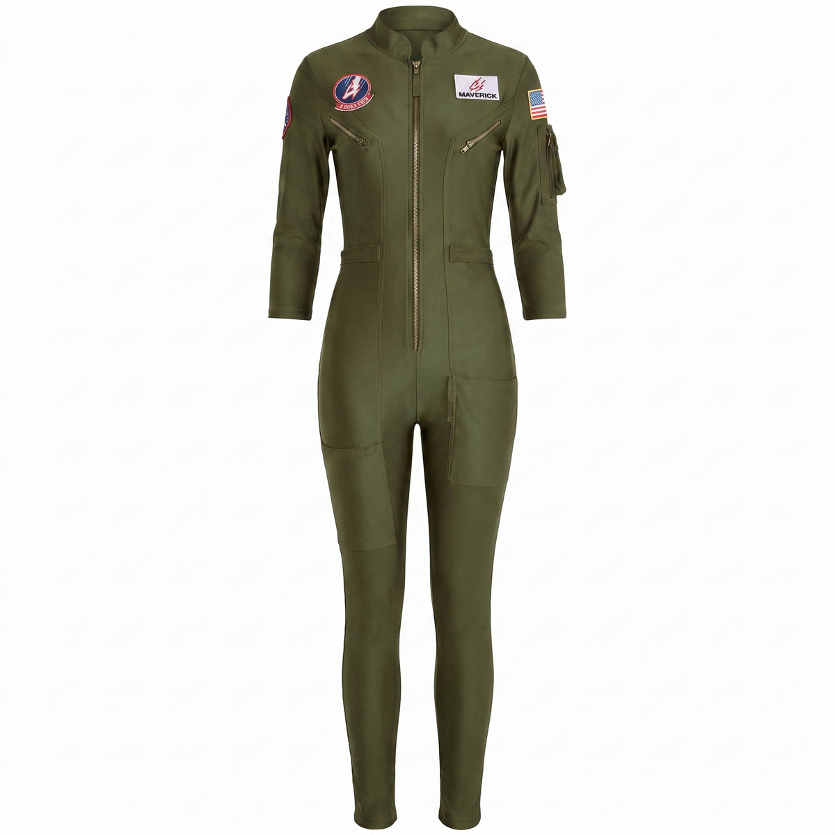 Women's Top Gun: Maverick Flight Suit Halloween Costume - Adult M (6-8)