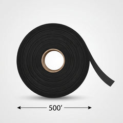 Jumbo Black Crepe Paper Streamer - 500ft