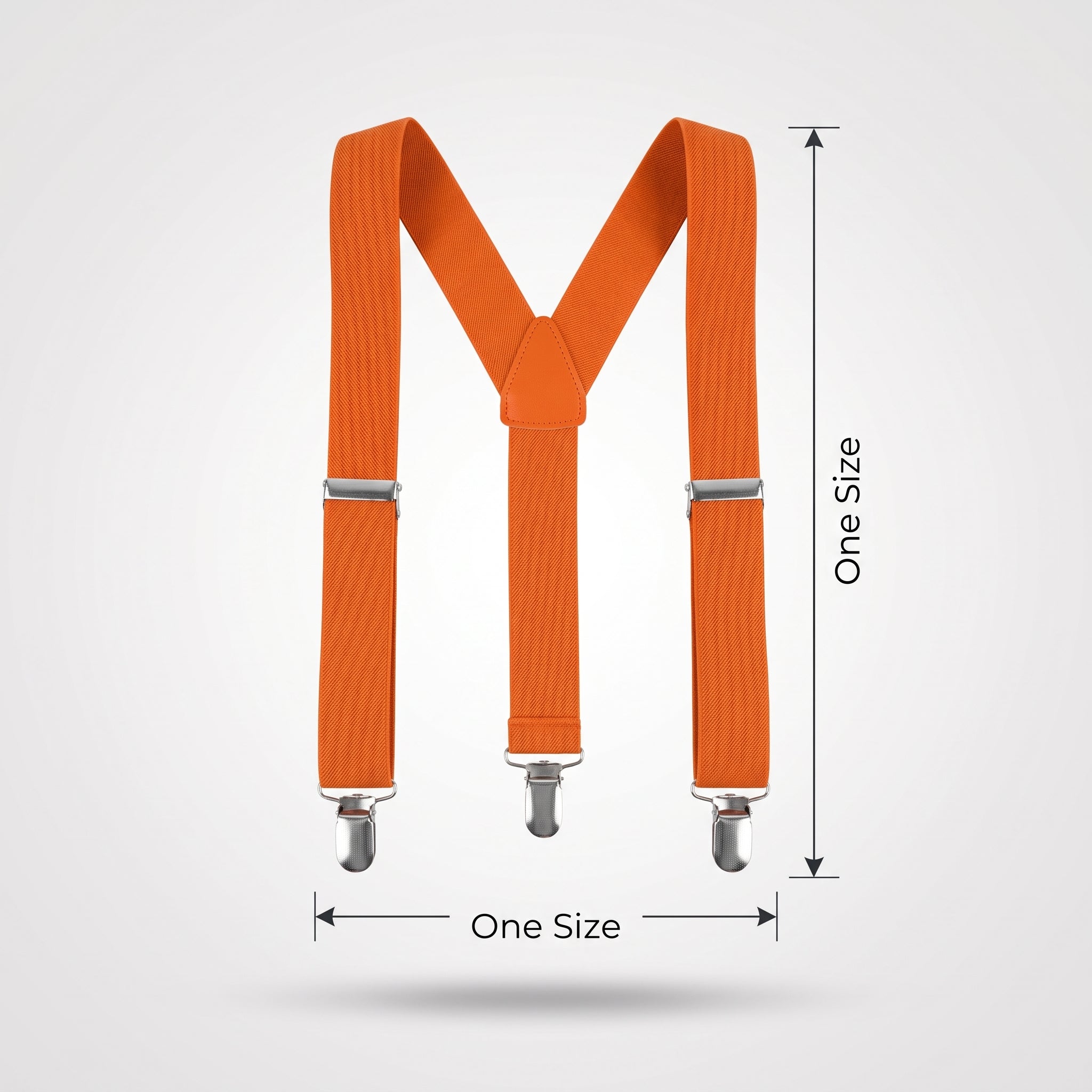 Vibrant Orange Adjustable Y-Back Suspenders