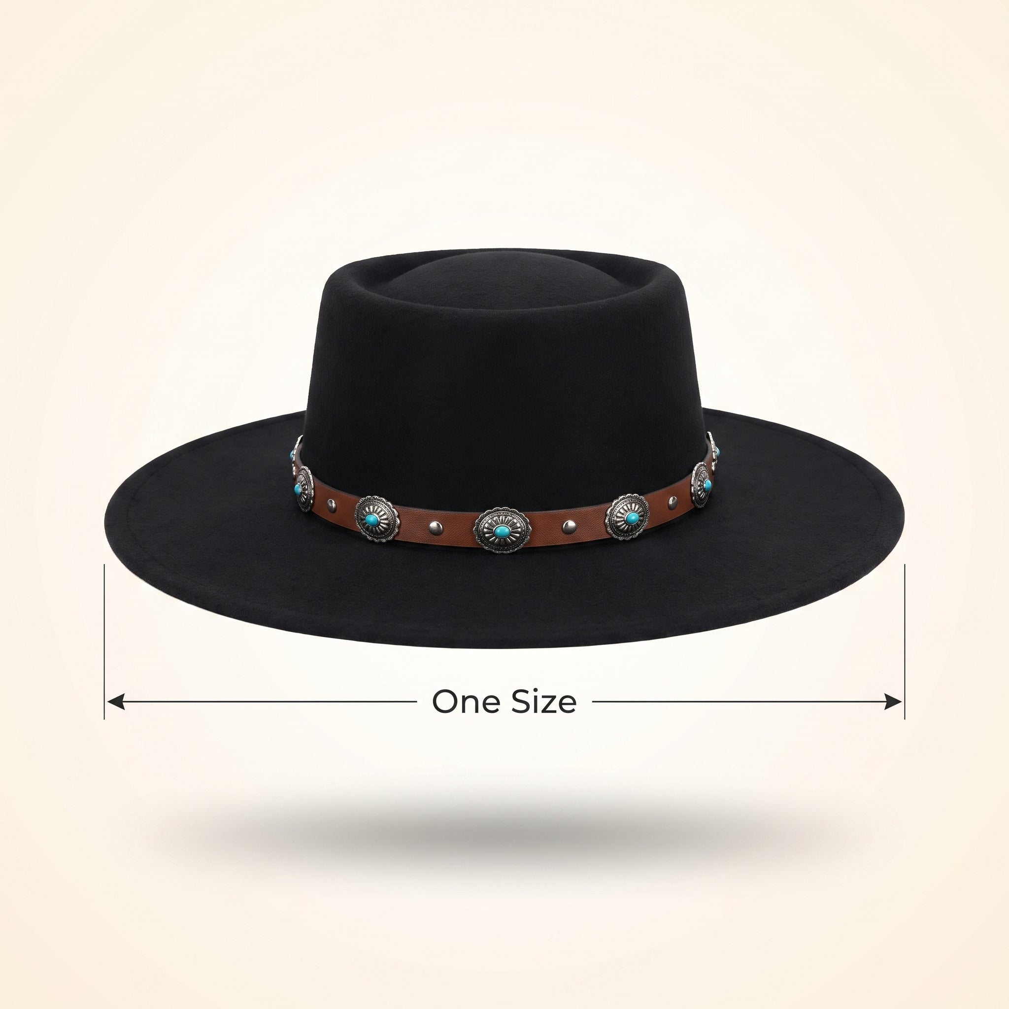 Women's Black Modern Western Cowboy Hat