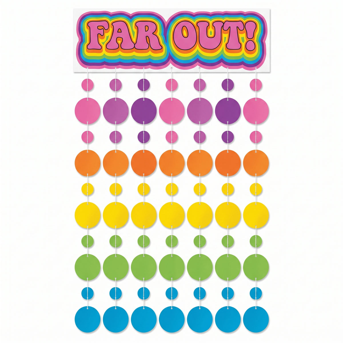 "Far Out" 70s Good Vibes Doorway Curtain