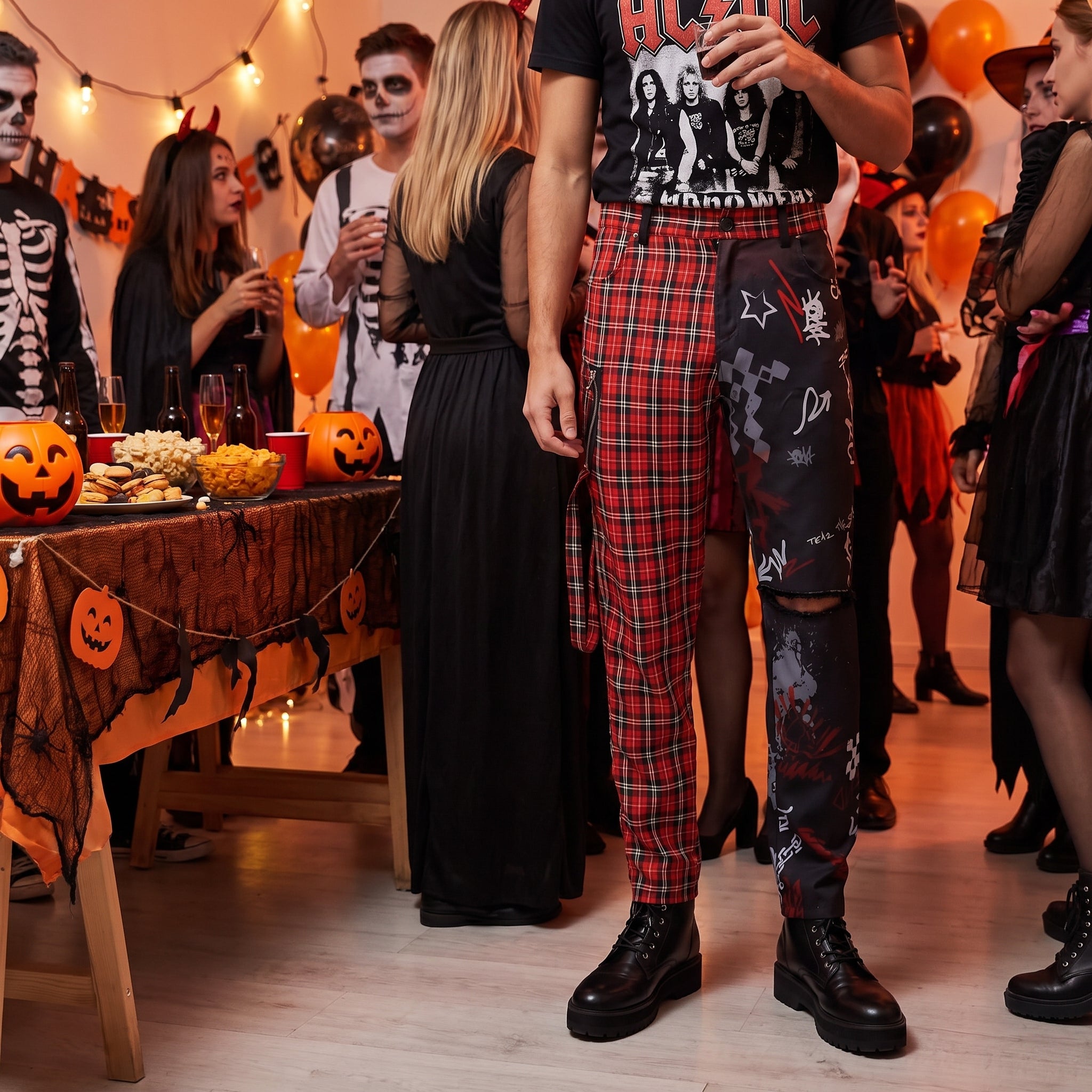 Men's Punk Pants Costume Accessory - Adult S/M
