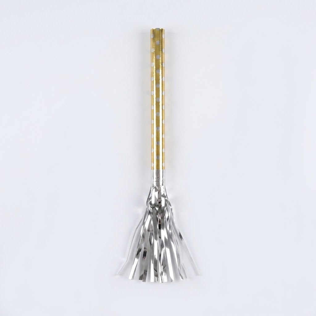 Silver & Gold Fringed Party Blowouts