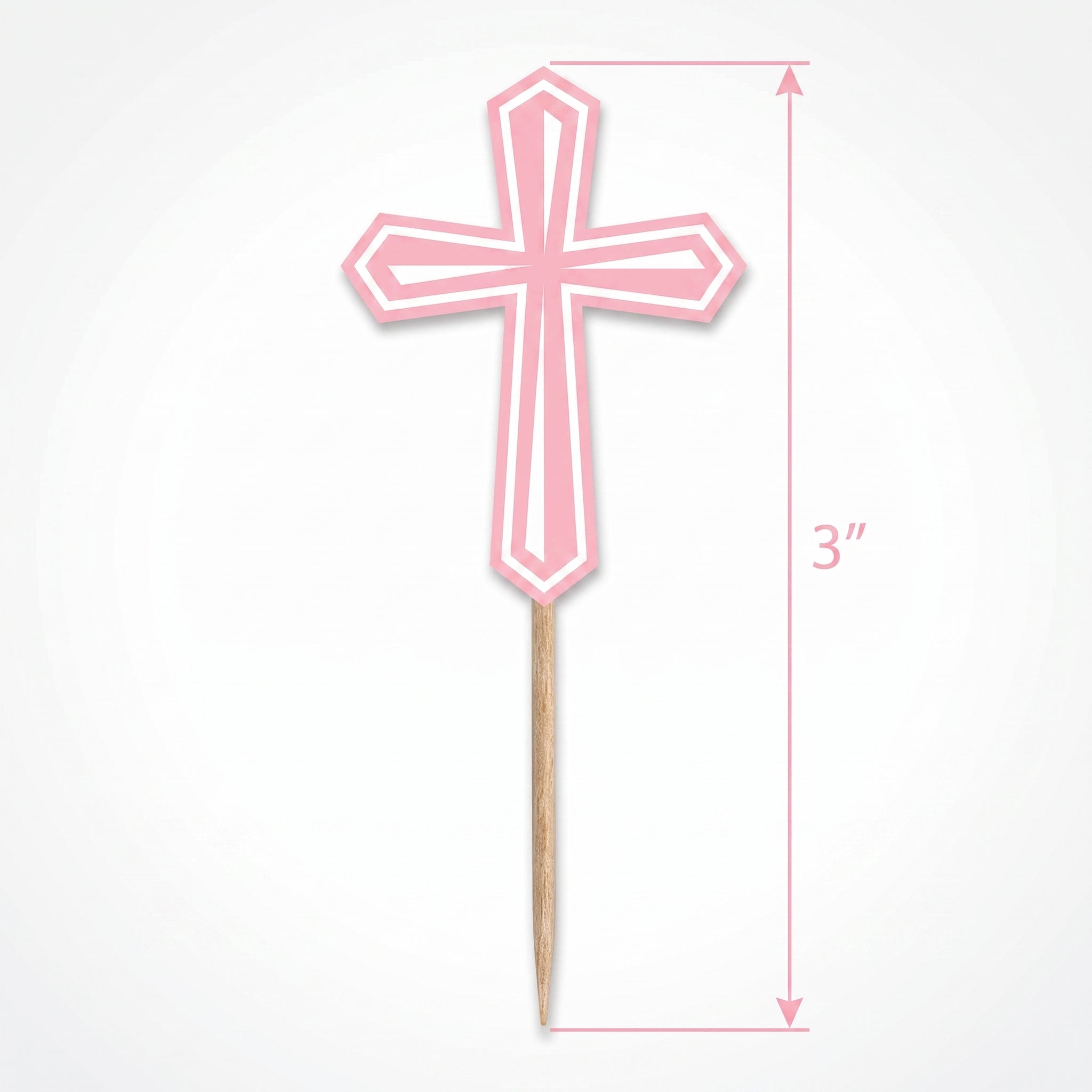 Pink First Communion Party Picks - 36 Pack