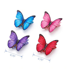 Colorful Butterfly Hair Clips - 24 Count
