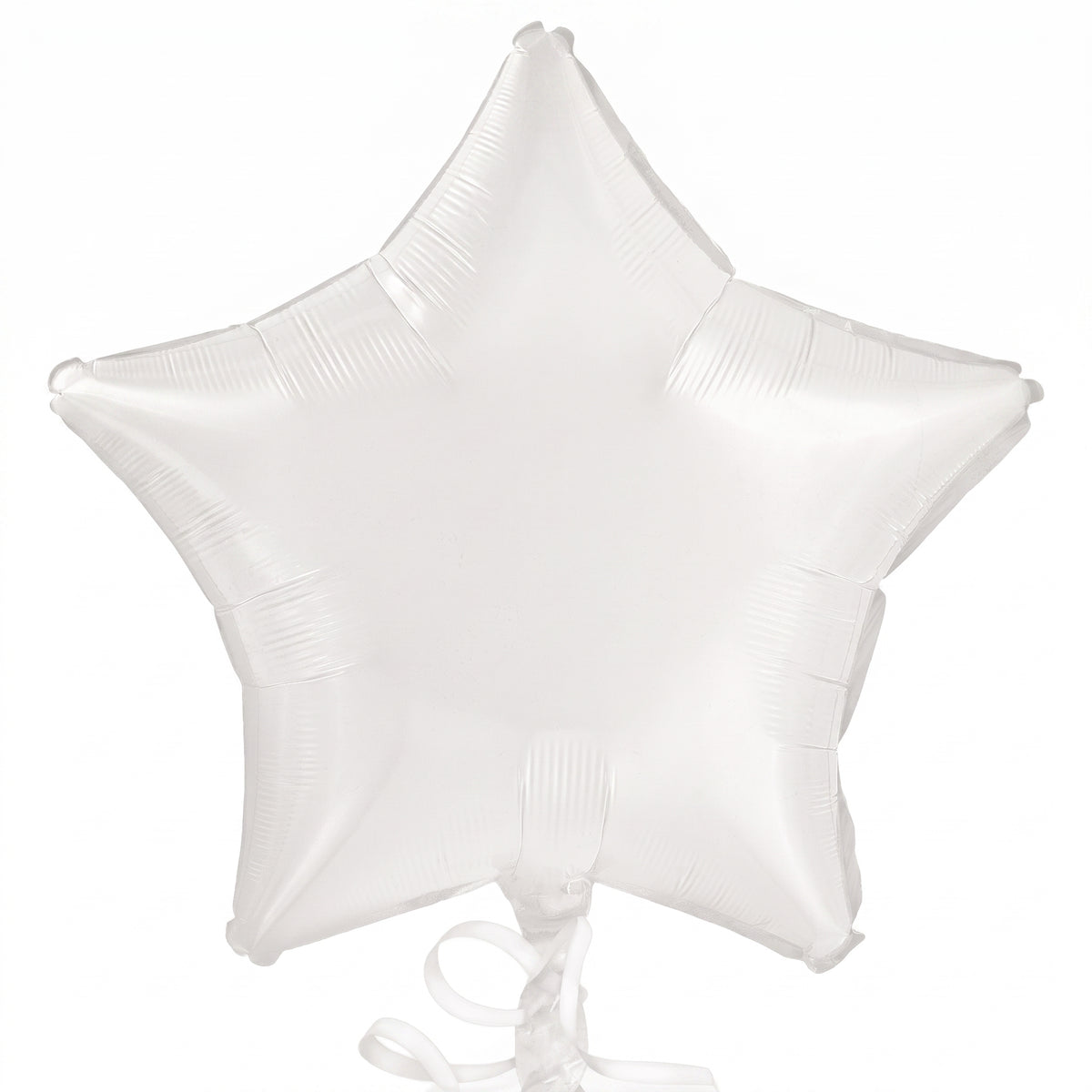 Frosty White Star Foil Balloon - 18-Inch Metallic Mylar