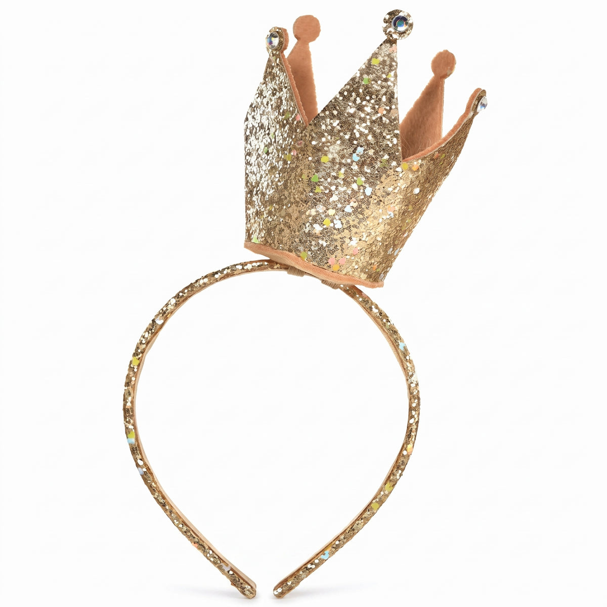 Glittering Gold Birthday Crown Headband