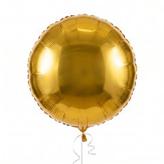 Elegant Gold Metallic Round Balloon - 18-Inch