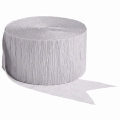 Silver Crepe Streamer - 81ft