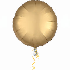 Elegant Satin Gold Circular Foil Balloon - 18 Inch