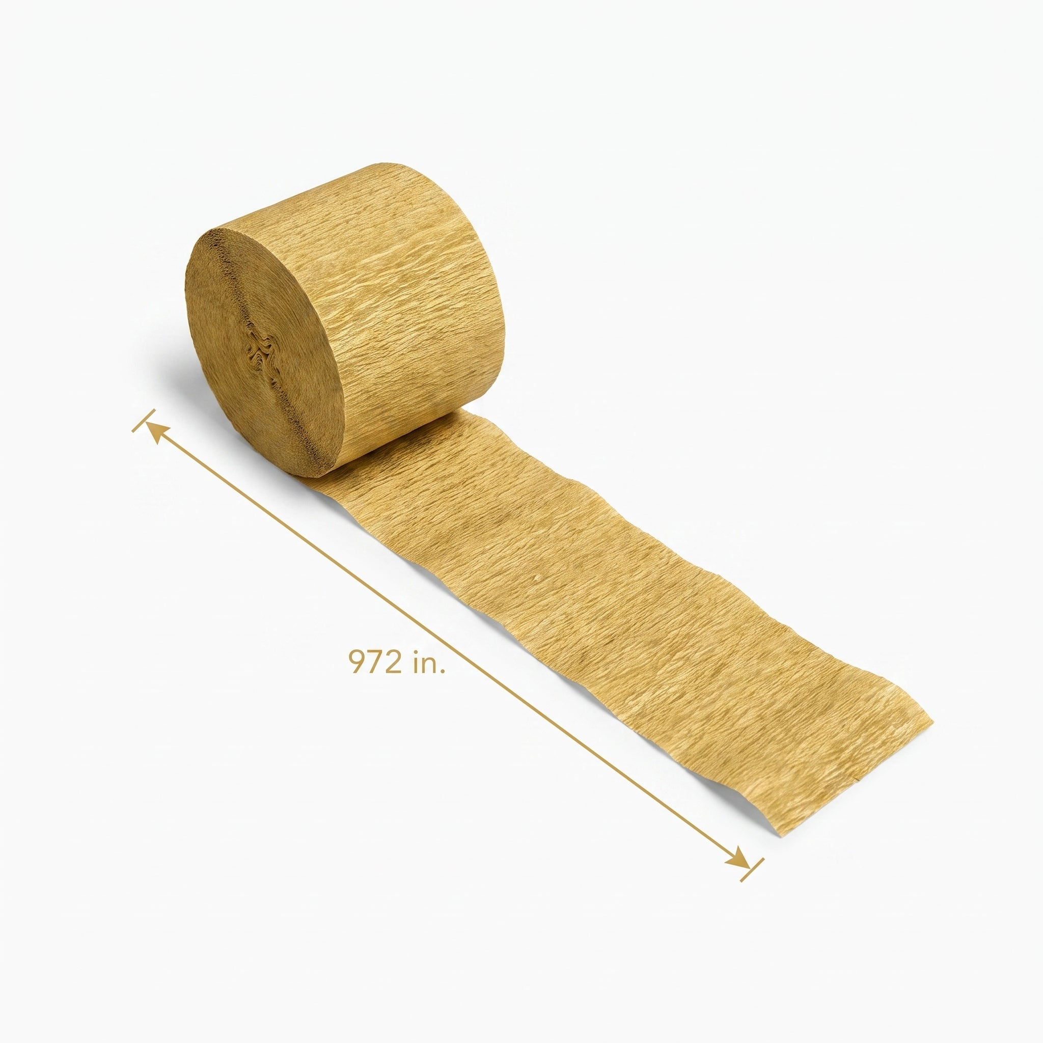 Gold Crepe Paper Streamer - 81 Feet