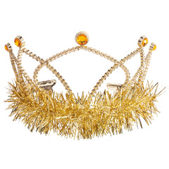 Yellow Tinsel Trim Tiara