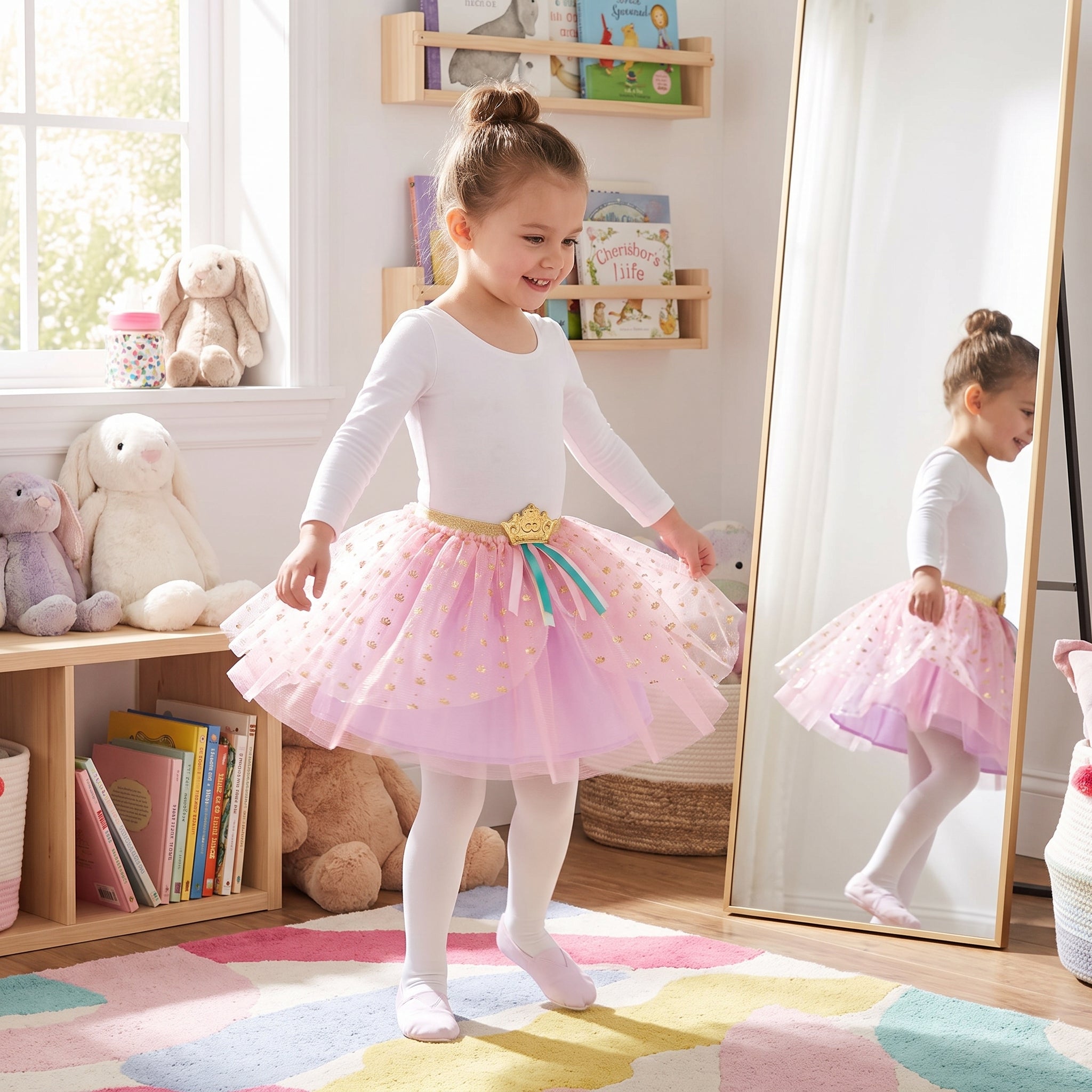 Disney Princess Sparkle Tutu for Kids - Pink and Gold