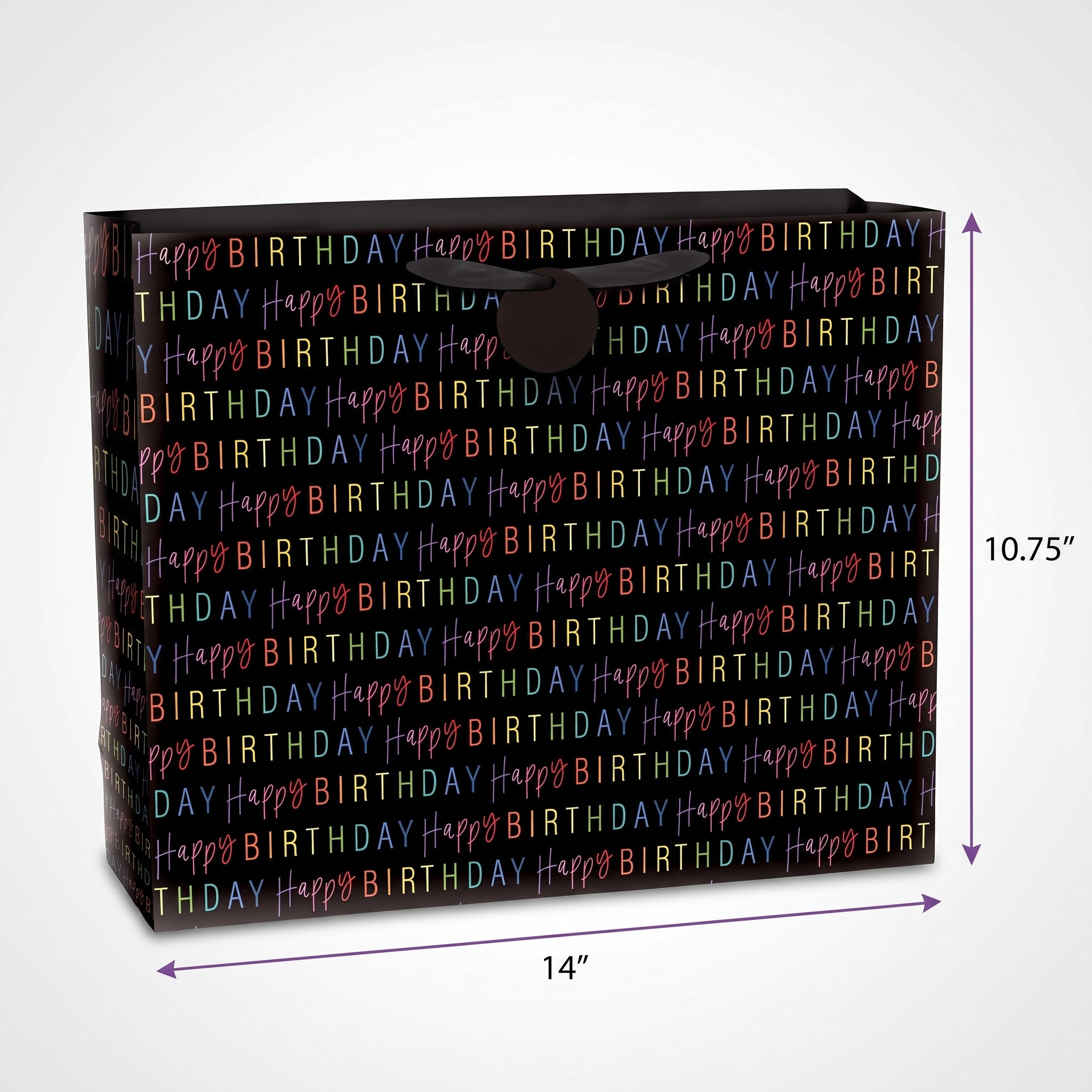Rainbow Matte Happy Birthday Gift Bag - Large