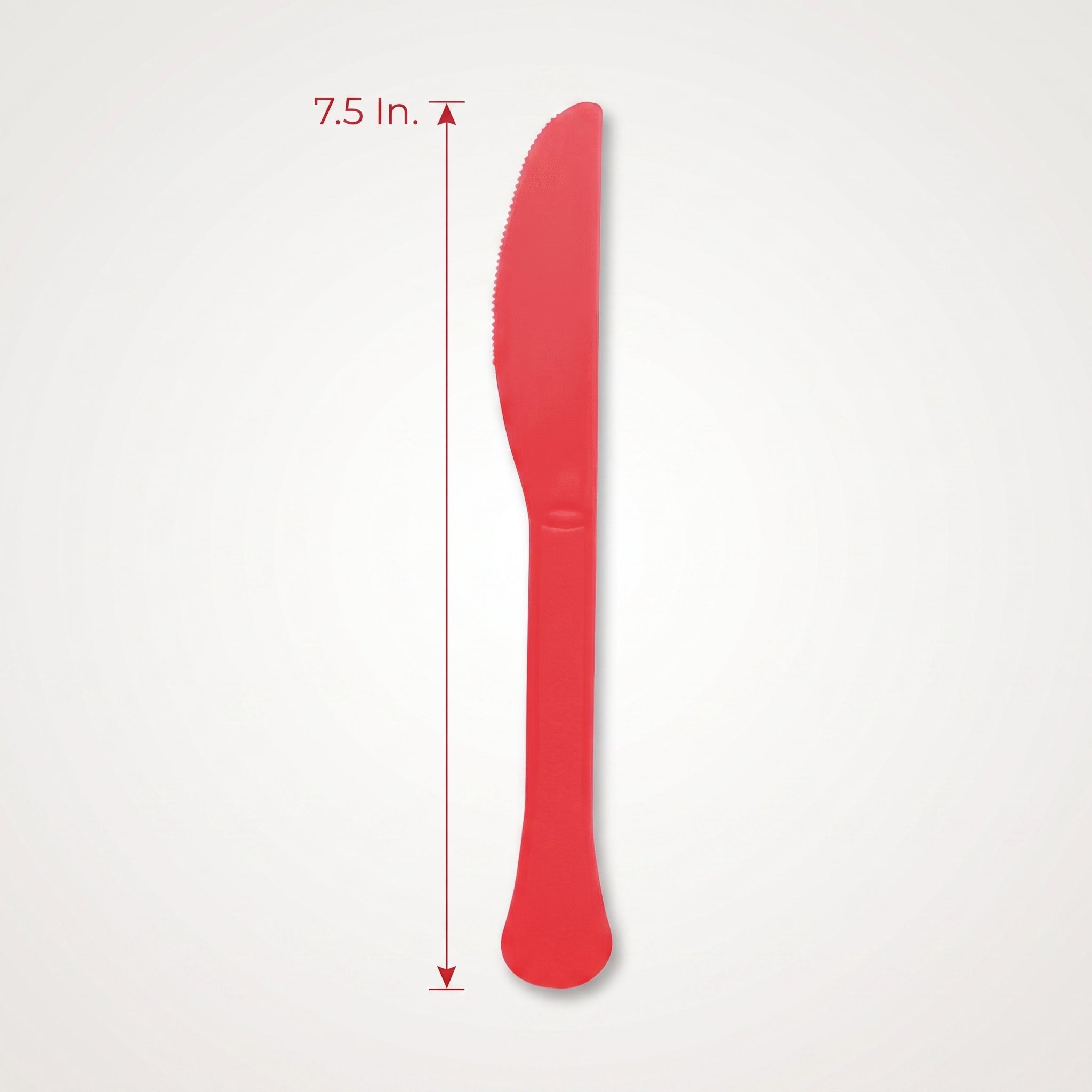 Heavy Duty Red Plastic Knives - 7.5 in.