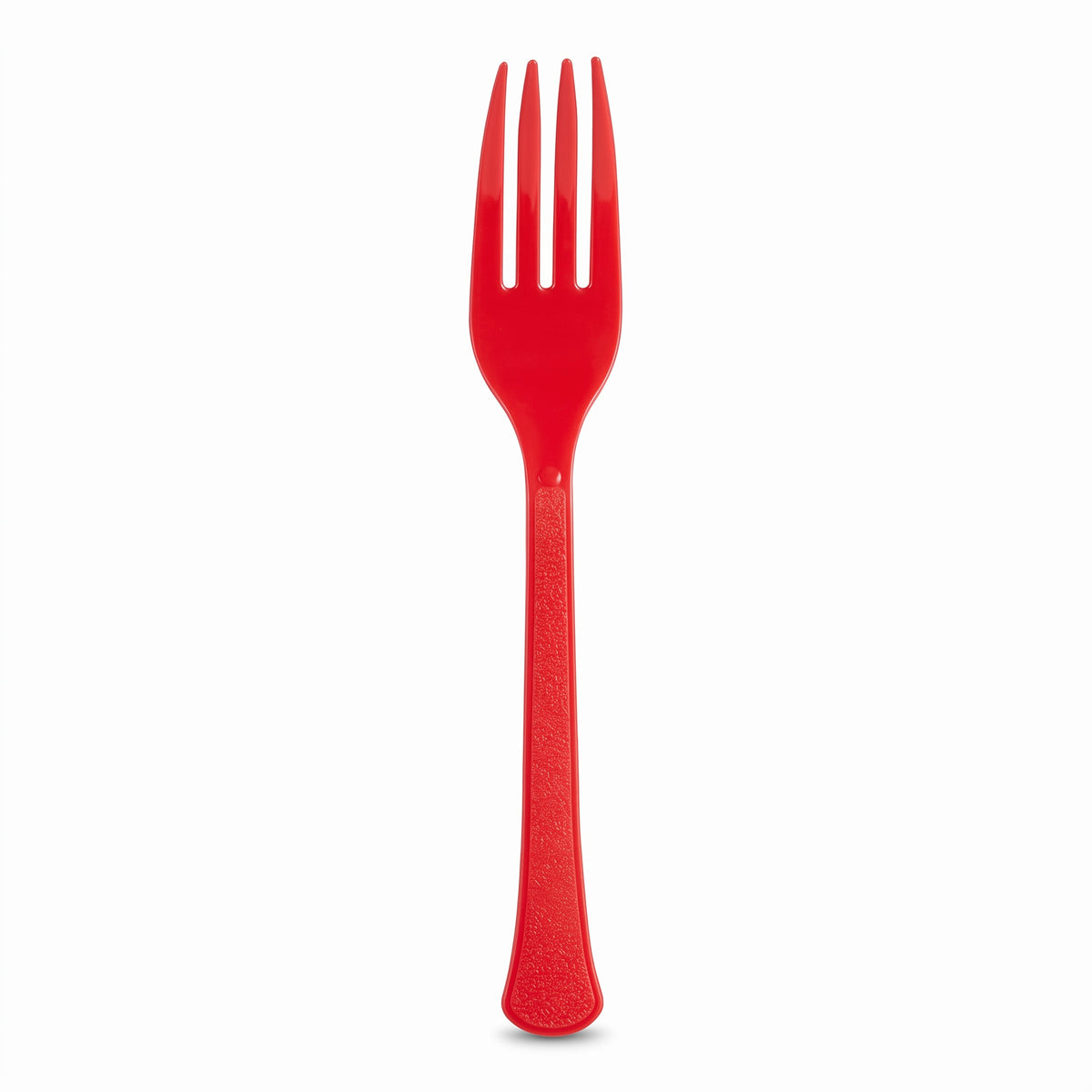 Red Heavy-Duty Plastic Reusable Forks, 50-Pack - 7.5 in.