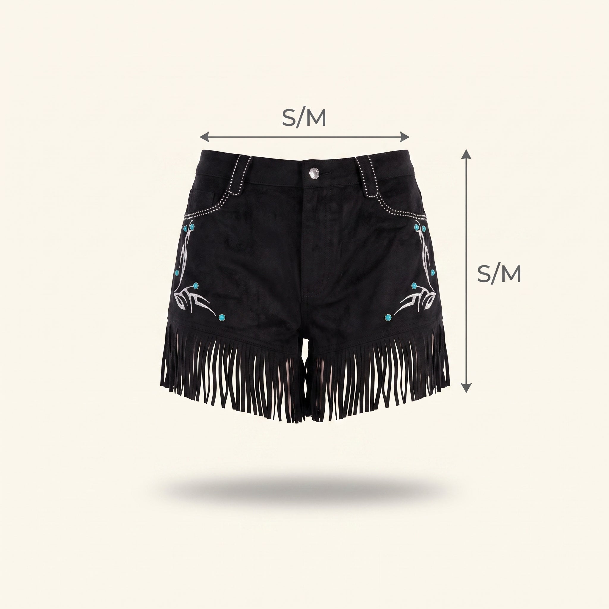Women's Western Fringe Shorts - S/M