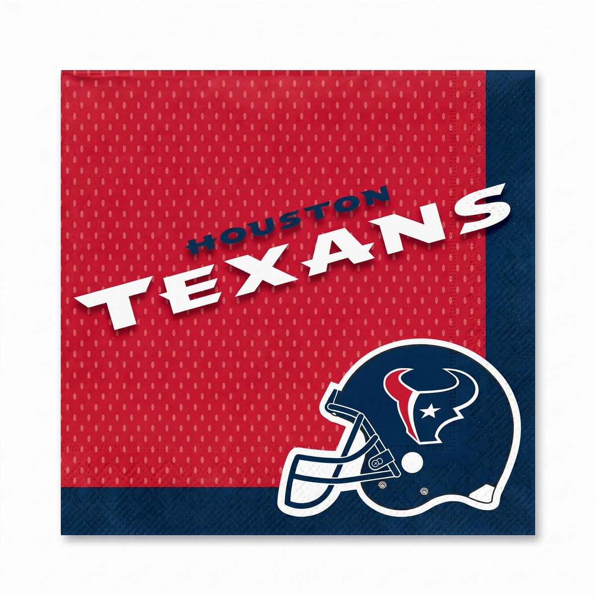 Houston Texans NFL Lunch Napkins - 6.5 In. x 6.5 In. - 36 Pack