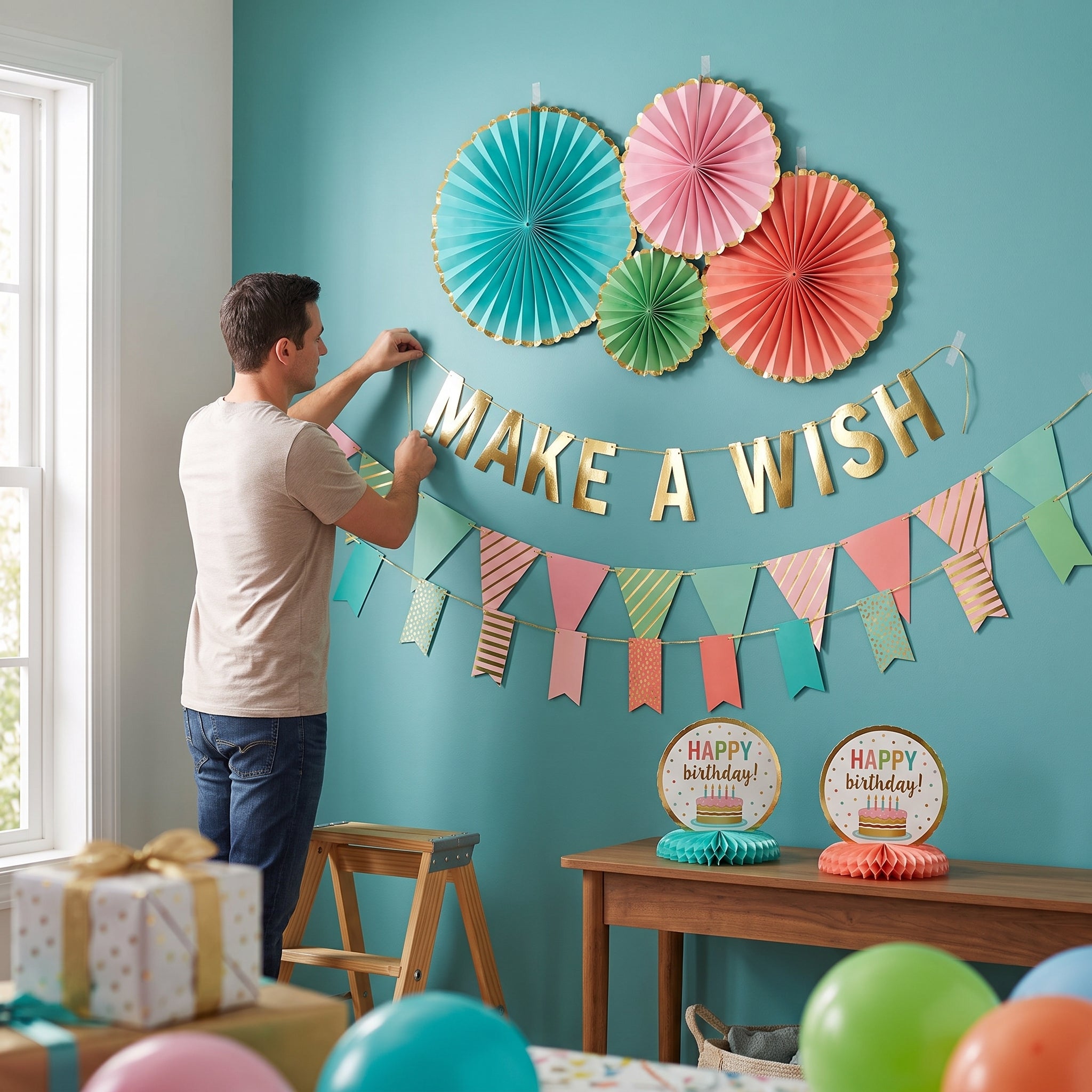 Happy Cake Day Birthday Room Decoration Kit