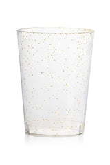 10 Oz. Gold Sparkle Plastic Tumblers | 20 Count