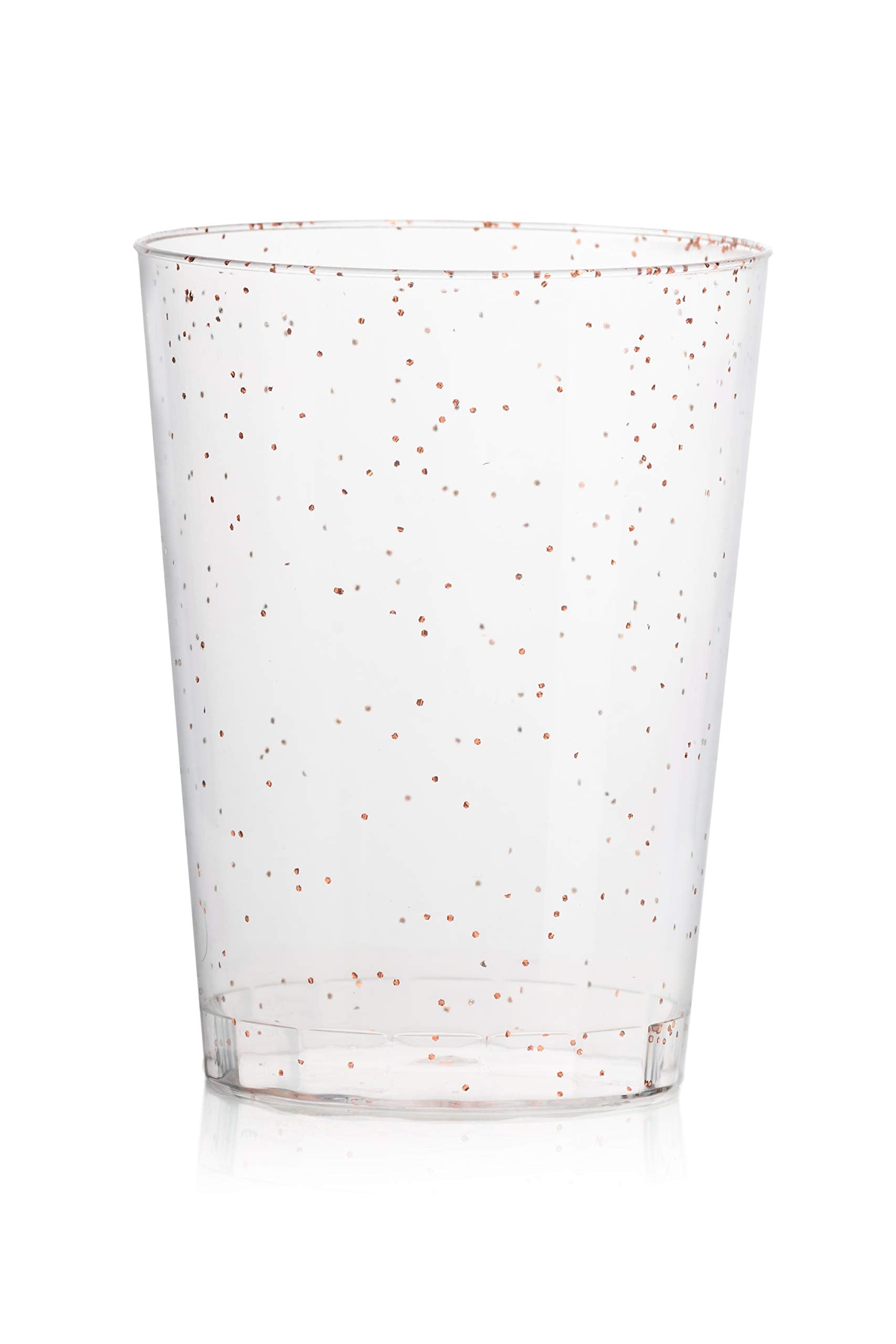 10 Oz. Rose Gold Sparkle Plastic Tumblers | 20 Count