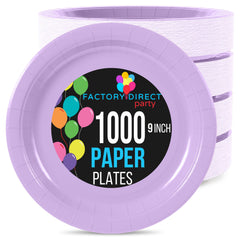 9 In. Lavender Paper Plates | Case of 1000